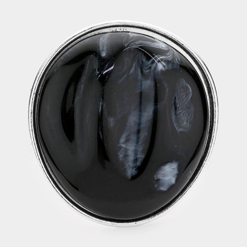 Black and Silver Marble Bracelet